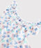 Girls' Anemone Print Fine Cotton Nightdress MARSHMALLOW white/MULTICO white