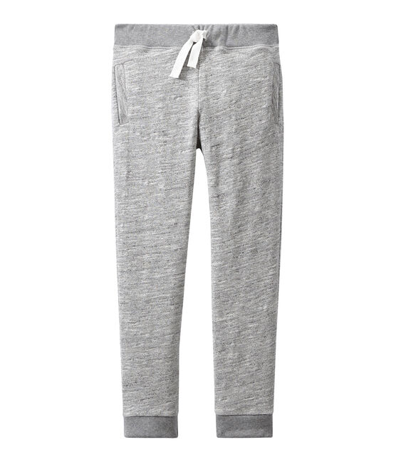 Boy's pants in heavyweight jersey Gris grey