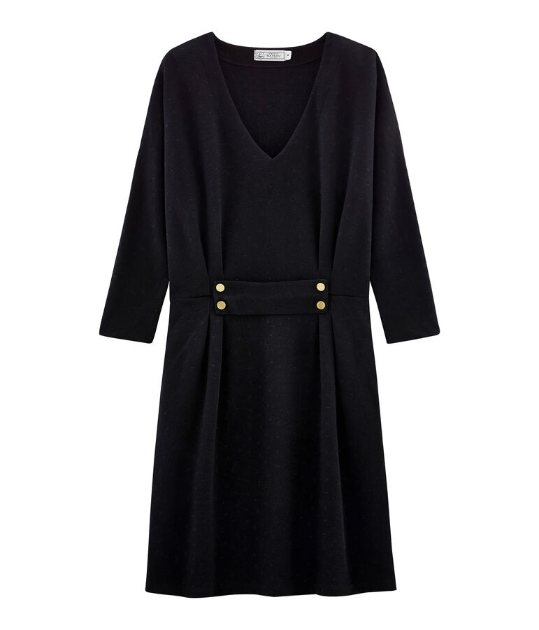 Women's Slim-Fit Long-Sleeved Dress black/black