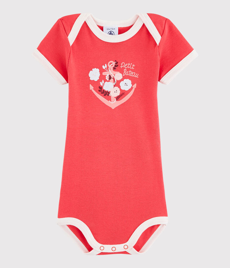 Baby Boys' Short-Sleeved Bodysuit pink