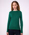 Women's long-sleeved cotton T-shirt with cocotte stitch detailing TREE