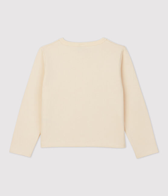 Girls' Cotton Cardigan AVALANCHE Ecru