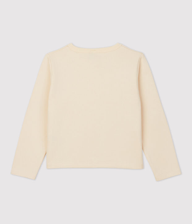 Girls' Cotton Cardigan Ecru