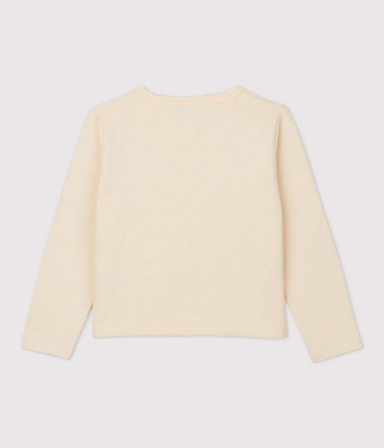 Girls' Cotton Cardigan Ecru