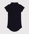 Babies' Short-Sleeved Cotton Bodysuit with Polo Shirt Collar SMOKING blue