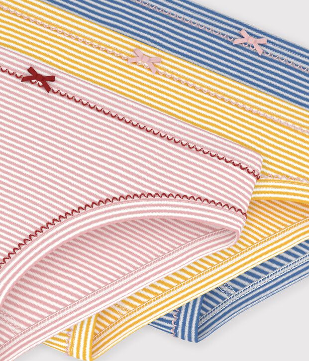 Pack of children's stripy cotton pants multicolor