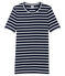 women's short sleeved striped t-shirt SMOKING blue/MARSHMALLOW white