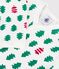 Babies' footless fir tree print cotton pyjama suit white/multicolor