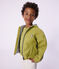 Children's jacket in plain PU MOSS green