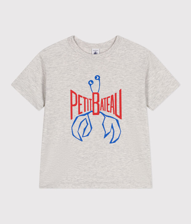 Children's short-sleeved printed cotton T-shirt BELUGA CHINE