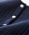 Baby girls' cardigan in quilted tube knit SMOKING blue