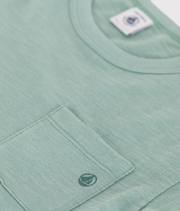 Children's plain short-sleeved cotton T-shirt green