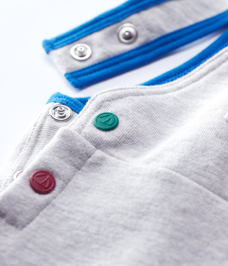 Babies' Fleece Dungarees grey
