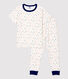 Boys' Short-Sleeved Multicoloured Letter Print Organic Cotton Pyjamas