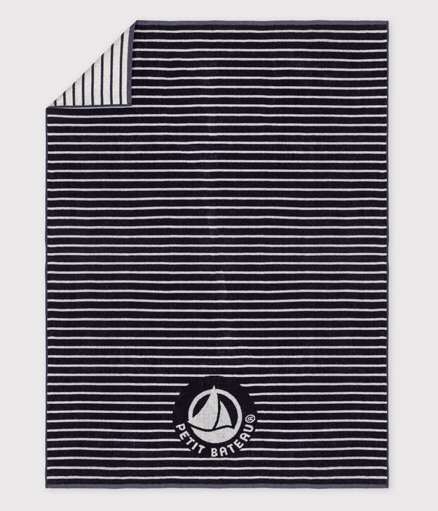 Beach towel blue/white