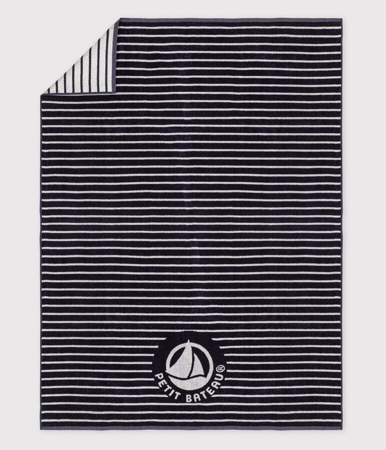 Beach towel blue/white