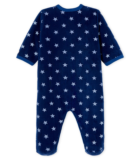 Baby Boys' Fleece Onesie MEDIEVAL blue/MARSHMALLOW white