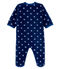 Baby Boys' Fleece Onesie MEDIEVAL blue/MARSHMALLOW white