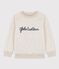Children's Unisex Embroidered Fleece Sweatshirt MONTELIMAR CHINE beige