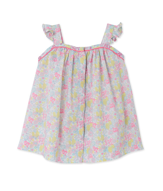Baby girls' printed dress ECUME white/MULTICO white