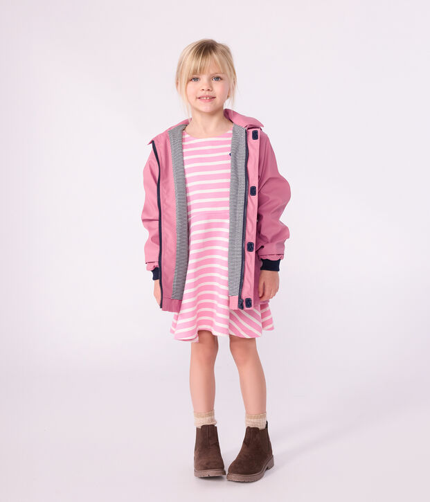 Unisex Iconic Waxed Child's Coat pink