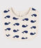 Cotton Whale Bib MONTELIMAR beige/MEDIEVAL blue