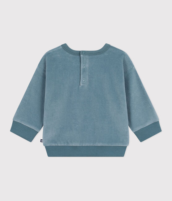 Babies' plain terry velour sweatshirt GOBELIN