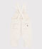 Babies' Long Quilted Tube-Knit Dungarees MONTELIMAR CHINE beige