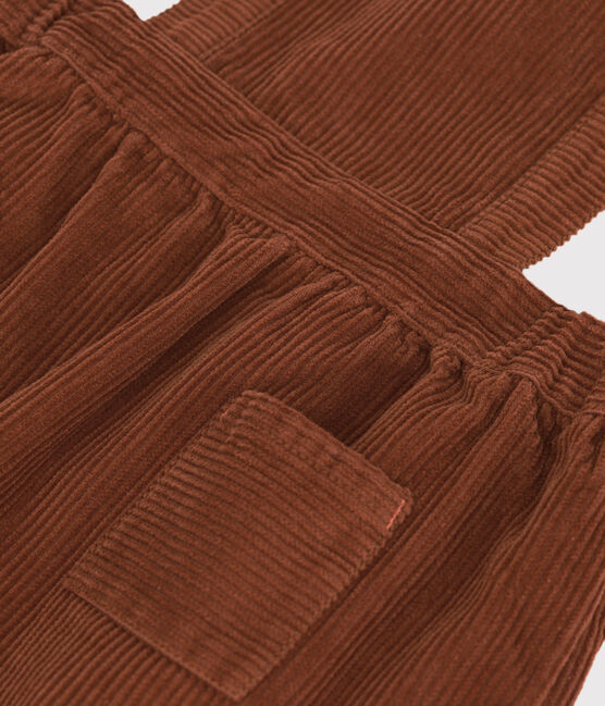 Babies' Large Corduroy Velour Dress CINA brown