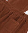 Babies' Large Corduroy Velour Dress CINA brown