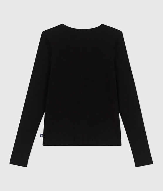 Women's plain cotton cardigan BLACK black
