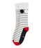 Girls' High Socks MARSHMALLOW white/SMOKING blue