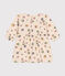 Babies' long-sleeved tube knit dress AVALANCHE white/MULTICO