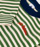 Children's stripy cotton jumper PALMERAIE green/AVALANCHE