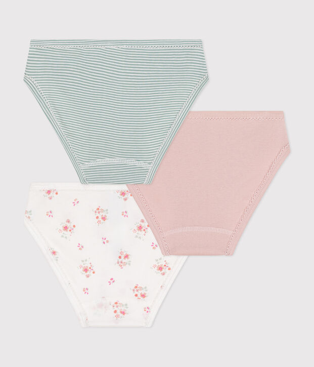 Children's floral cotton briefs - 3-Pack multicolor