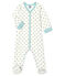 Baby Boys' Ribbed Sleepsuit white/grey