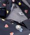 Children's heart print raincoat blue/multicolor