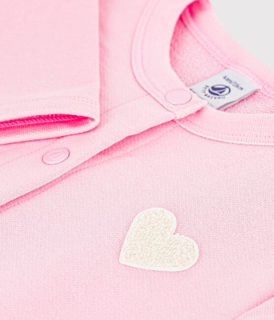 Children's plain cotton cardigan MARQUISE pink