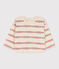 Babies' Long-Sleeved Printed Cotton T-Shirt AVALANCHE white/MULTICO
