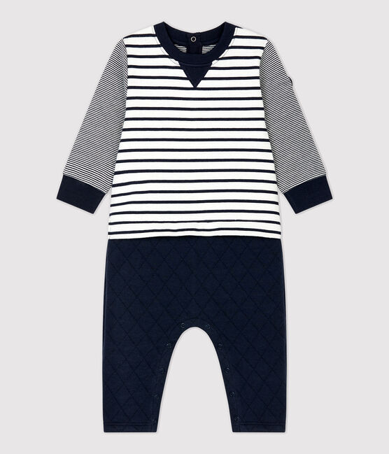 Babies' Iconic Jumpsuit MARSHMALLOW white/SMOKING blue