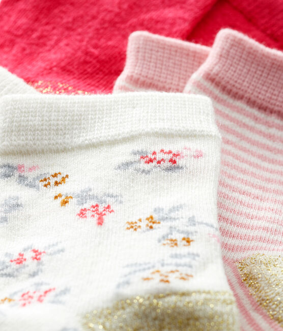Baby Girls' Socks - 3-Piece Set CHARME pink