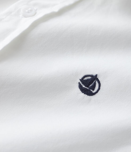 Boys' Oxford Cotton Shirt ECUME white