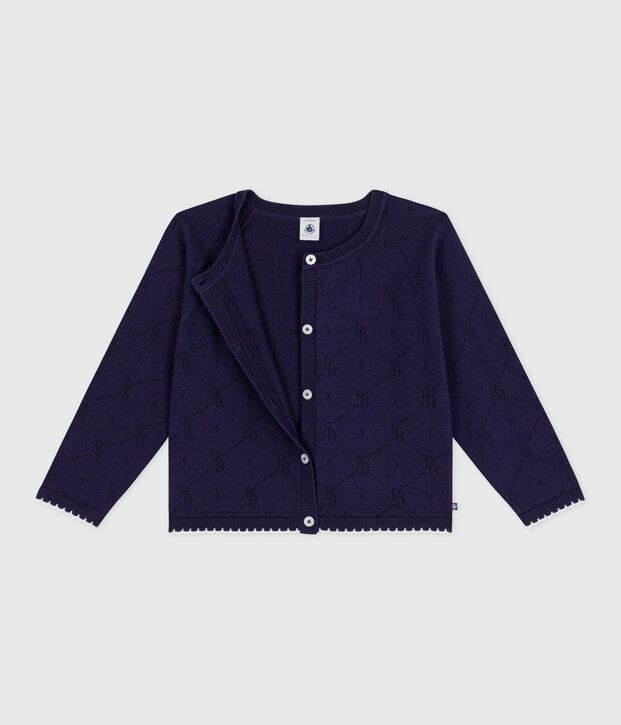 Children's plain cotton cardigan SOIR