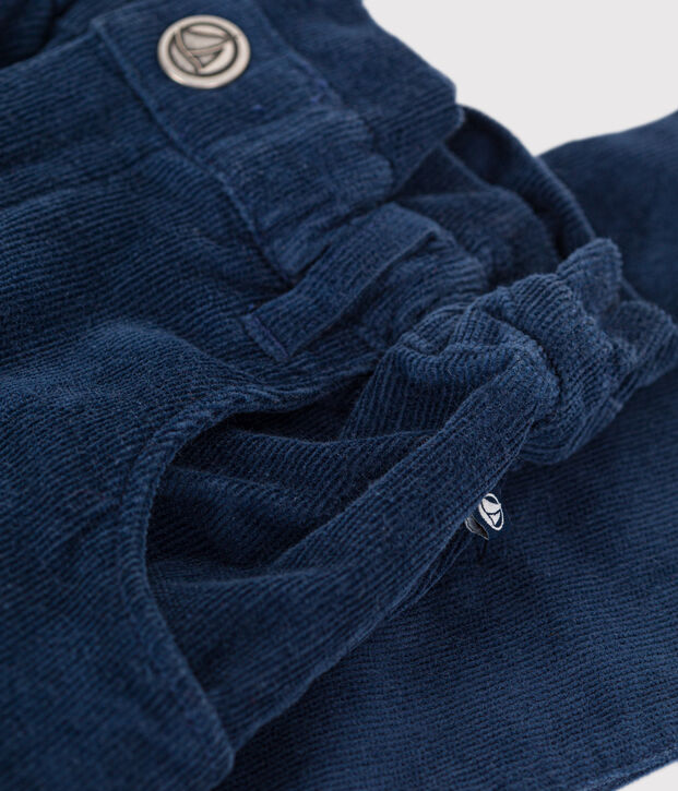 Girls' corduroy trousers blue