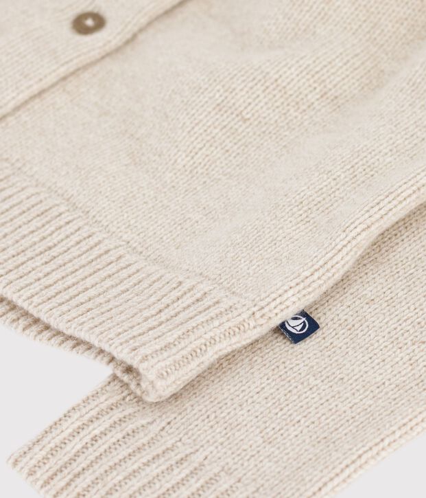 Children's plain wool and cotton cardigan MONTELIMAR CHINE