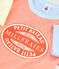 Boys' Colourful Pinstriped Cotton Short Pyjamas BRAZILIAN orange/MULTICO ecru