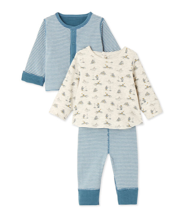 Baby boy's 3-piece set green/blue