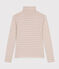 Women's Iconic roll neck cotton T-shirt AVALANCHE white/MULTICO