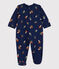 Babie's Mushroom Patterned Double-Sided Jersey Sleepsuit MEDIEVAL blue/MULTICO white