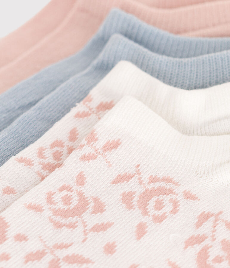 Children's Floral Cotton Socks - 3-Pack multicolor